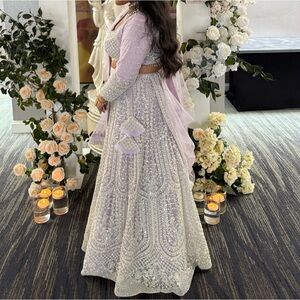 Lavender Embellished Lehenga Set